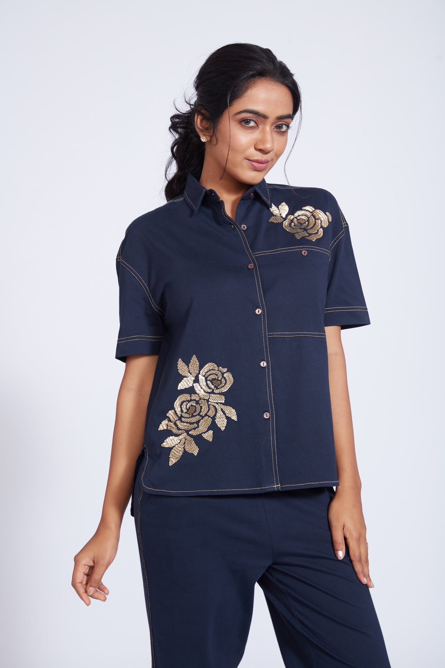 Roses Short Sleeves Coord Set