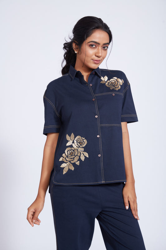 Roses Short Sleeves Coord Set