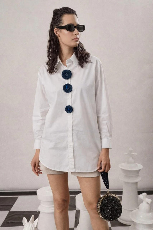 Beatrix flowered shirt Cotton